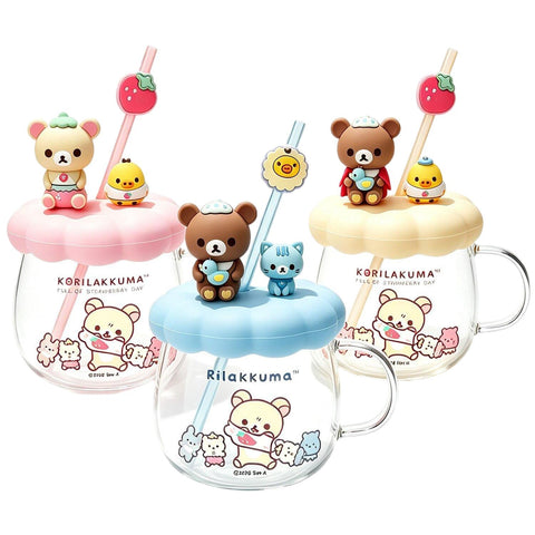 ［キャラグッズ］リラックマ 正規品 マグカップ ガラス 400ml【Y57GAN】