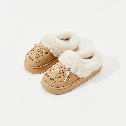 ［サンリオ］正規品 ハローキティ モコモコ ルームシューズ【D65RG8】