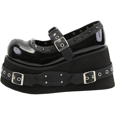 ［靴］ラウンドトゥ プラットフォームシューズ【Q909QA】