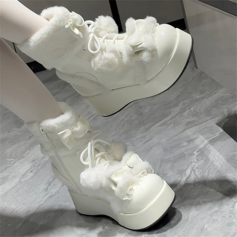 ［靴］ロリータ ファーミドルブーツ【O3Q66P】