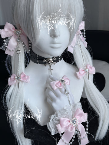 ［ファッション］地雷系 リボン ヘアクリップ【769IR4】