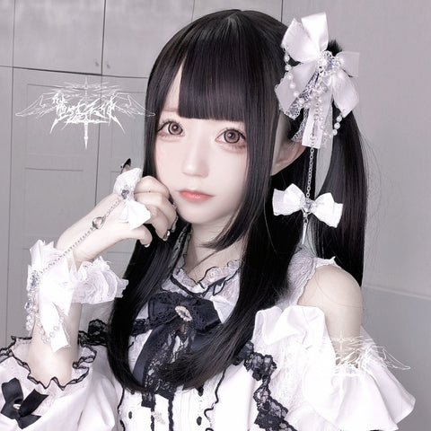 ［ファッション］地雷系 リボン ヘアクリップ【769IR4】