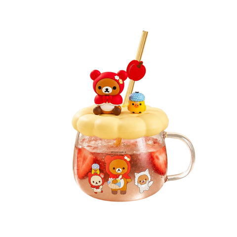 ［キャラグッズ］リラックマ 正規品 マグカップ ガラス 400ml【Y57GAN】
