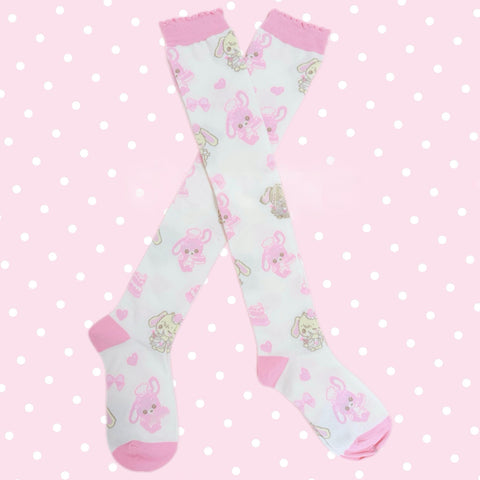 ［ファッション］ロリータ コットン オーバーニーソックス 靴下【7XG06G】