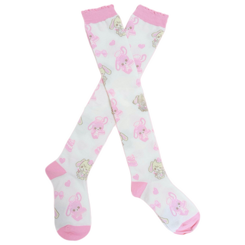 ［ファッション］ロリータ コットン オーバーニーソックス 靴下【7XG06G】
