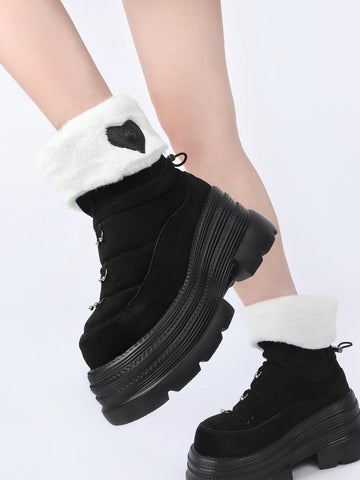 ［靴］エコファー 厚底ムートンブーツ【S2LVC1】