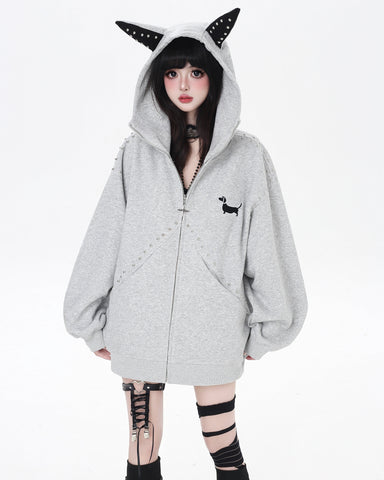 ［ファッション］カジュアルスウェットダークフードパーカー【RG76MR】