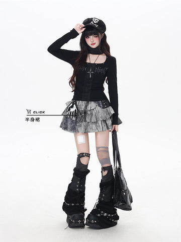 ［ファッション］ゴシックプリーツスカート【7B7JNZ】