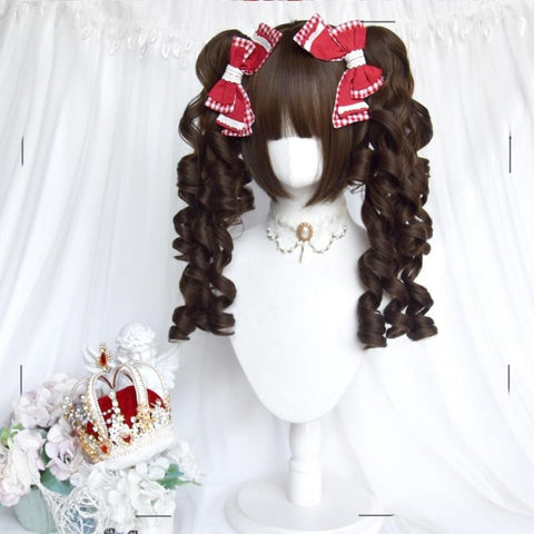 ［ウィッグ］ゴスロリ ツインテール 巻き髪【千层派】