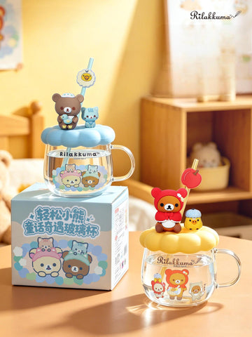 ［キャラグッズ］リラックマ 正規品 マグカップ ガラス 400ml【Y57GAN】