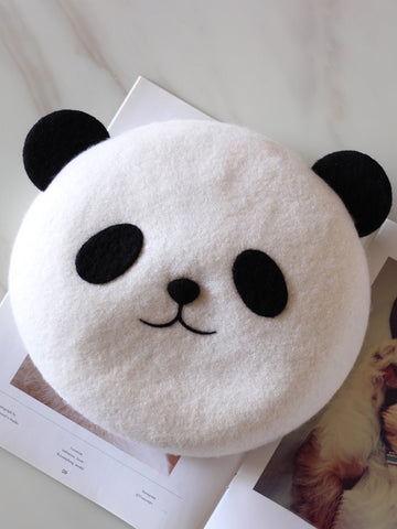 ［ファッション］パンダ ウール ベレー帽【KZV9QK】