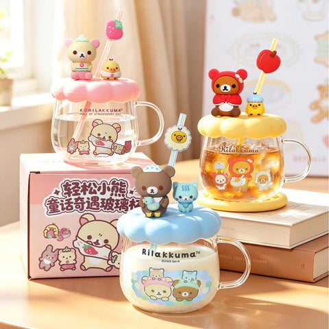 ［キャラグッズ］リラックマ 正規品 マグカップ ガラス 400ml【Y57GAN】