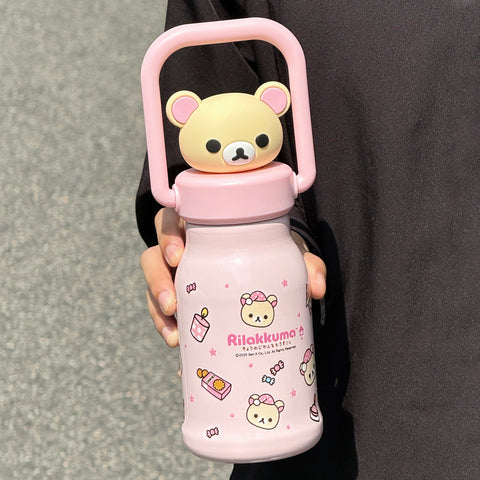 ［キャラグッズ］リラックマ 正規品 ボトル 保温保冷 450ml【ZKRU07】