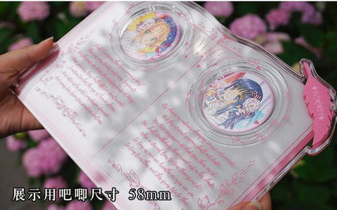 ［推し活グッズ］缶バッジアクリルフレーム 58～75mm【B8F6P8】