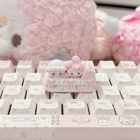 ［サンリオ］マイメロディ＆ピアノ 2u キーキャップ【QG2AH2】