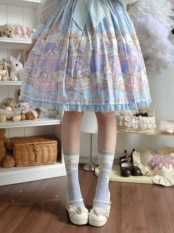 ［ファッション］ロリータ クルー丈ソックス 靴下【DQ1301】