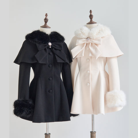 ［ファッション］地雷系 ビッグリボンフレアコート【Z834PJ】