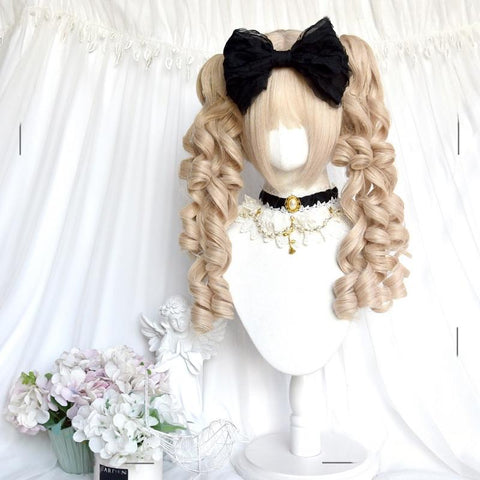 ［ウィッグ］ゴスロリ ツインテール 巻き髪【千层派】