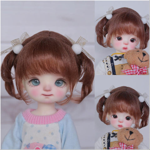 ［BJD小物］1/3 1/4 1/6 1/8 1/12 ドール用ウィッグ【V9N80D】
