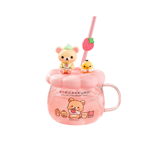 ［キャラグッズ］リラックマ 正規品 マグカップ ガラス 400ml【Y57GAN】