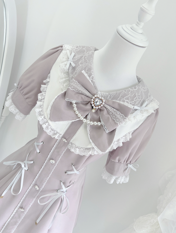 ［ファッション］地雷系 長袖 ワンピース+パンツ セットアップ【兔偶心事】