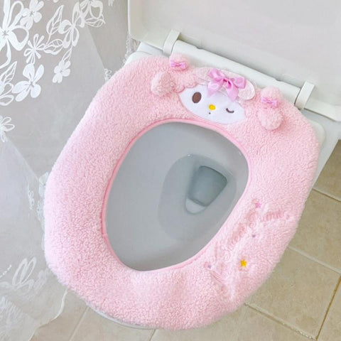 [サンリオ］ピアノ トイレ 便座カバー