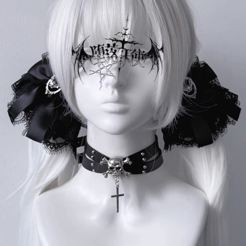 ［ファッション］量産型 地雷系  つけ袖 リボンクリップ【3ELUPP】