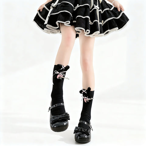 ［ファッション］マスコット クルー丈ソックス 靴下【ULYV7D】