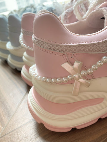 【受注予約】［靴］ロリータ パール リボン スニーカー【7CAIO1】