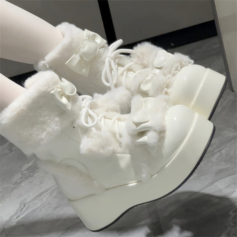 ［靴］ロリータ ファーミドルブーツ【O3Q66P】