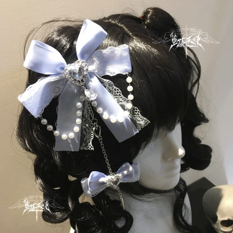 ［ファッション］地雷系 リボン ヘアクリップ【769IR4】