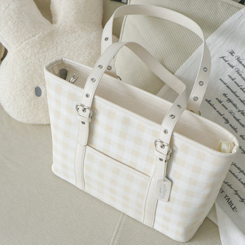 ［バッグ］チェック トートバッグ【990W41】