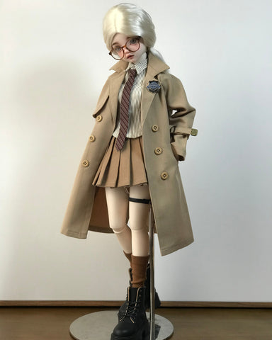 ［BJD服］1/4 kumako ドール用 トレンチコート 衣装セット【9AL1YZ】