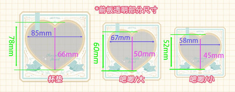［推し活グッズ］缶バッジアクリルフレーム 58～75mm【X5P7C1】
