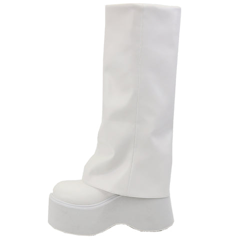 ［靴］ゴシックダークパンク 厚底 ロングブーツ【XEQ4QO】