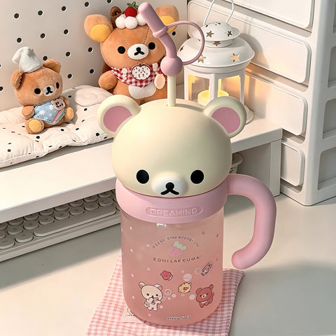 ［キャラグッズ］リラックマ 正規品 ボトル ガラス 1050ml【R92VNR】