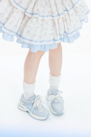 【受注予約】［靴］ロリータ パール リボン スニーカー【7CAIO1】
