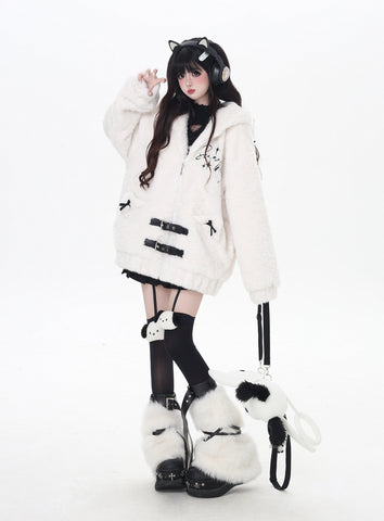 ［ファッション］ファールーズ猫耳フードコート【Z45JLE】