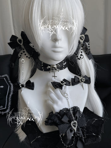 ［ファッション］地雷系 リボン ヘアクリップ【769IR4】