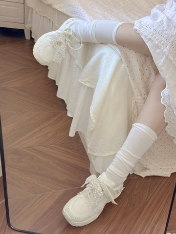 【受注予約】［靴］ロリータ パール リボン スニーカー【7CAIO1】