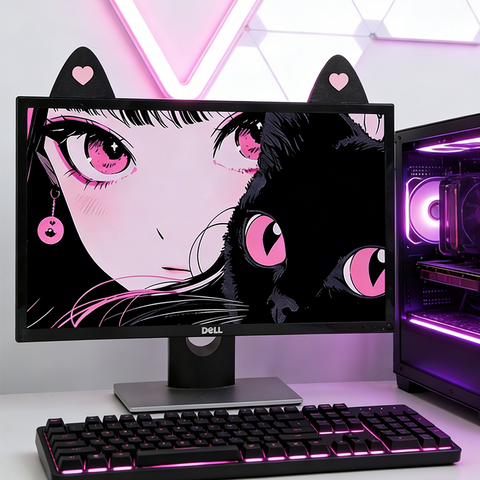 ［メカニカルキーボード］ターモニター 装飾 猫耳【1MLEO7】