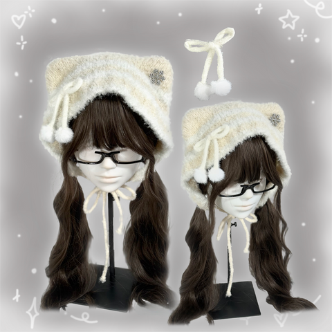 ［ファッション］サブカル 猫耳 ニット 帽子【5Z38JQ】