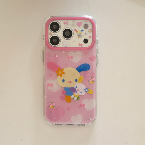 ［サンリオ］ウサハナ iPhone ケース 15 16 17【D7WOB7】