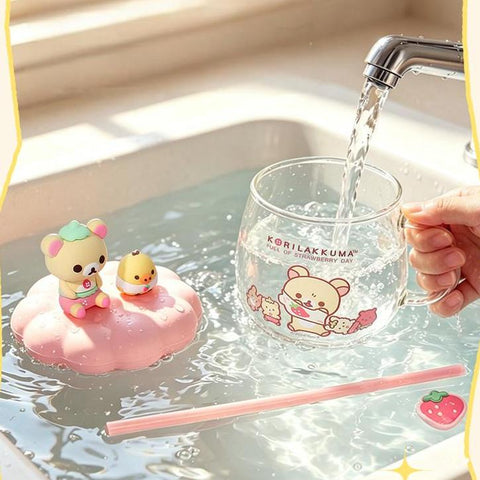 ［キャラグッズ］リラックマ 正規品 マグカップ ガラス 400ml【Y57GAN】