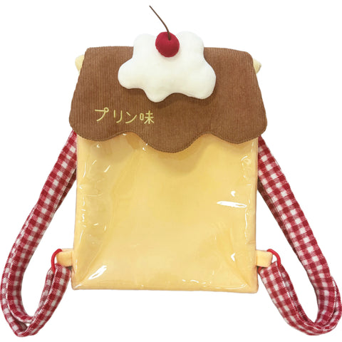 ［バッグ］ぬいぐるみ用 プリン 痛バッグ リュック【4IPW48】
