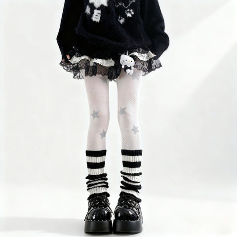 ［ファッション］サブカル ファーレッグウォーマー 靴下【AKXJ72】