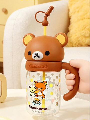 ［キャラグッズ］リラックマ 正規品 ボトル ガラス 1050ml【R92VNR】