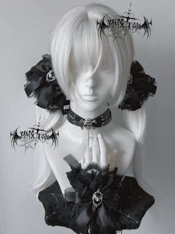 ［ファッション］量産型 地雷系  つけ袖 リボンクリップ【3ELUPP】