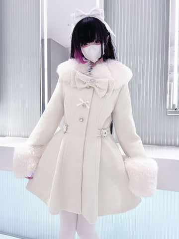 ［ファッション］地雷系 量産型 エコファーコート【35BQQY】