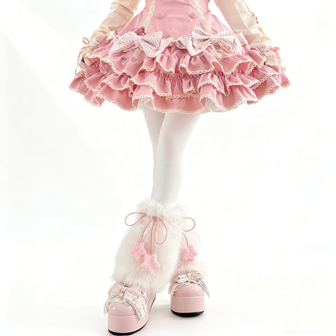 ［ファッション］ロリータ ファーレッグウォーマー 靴下【70IUMO】